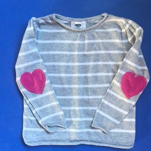 Old Navy 3T Elbow Patch Heart Sweater